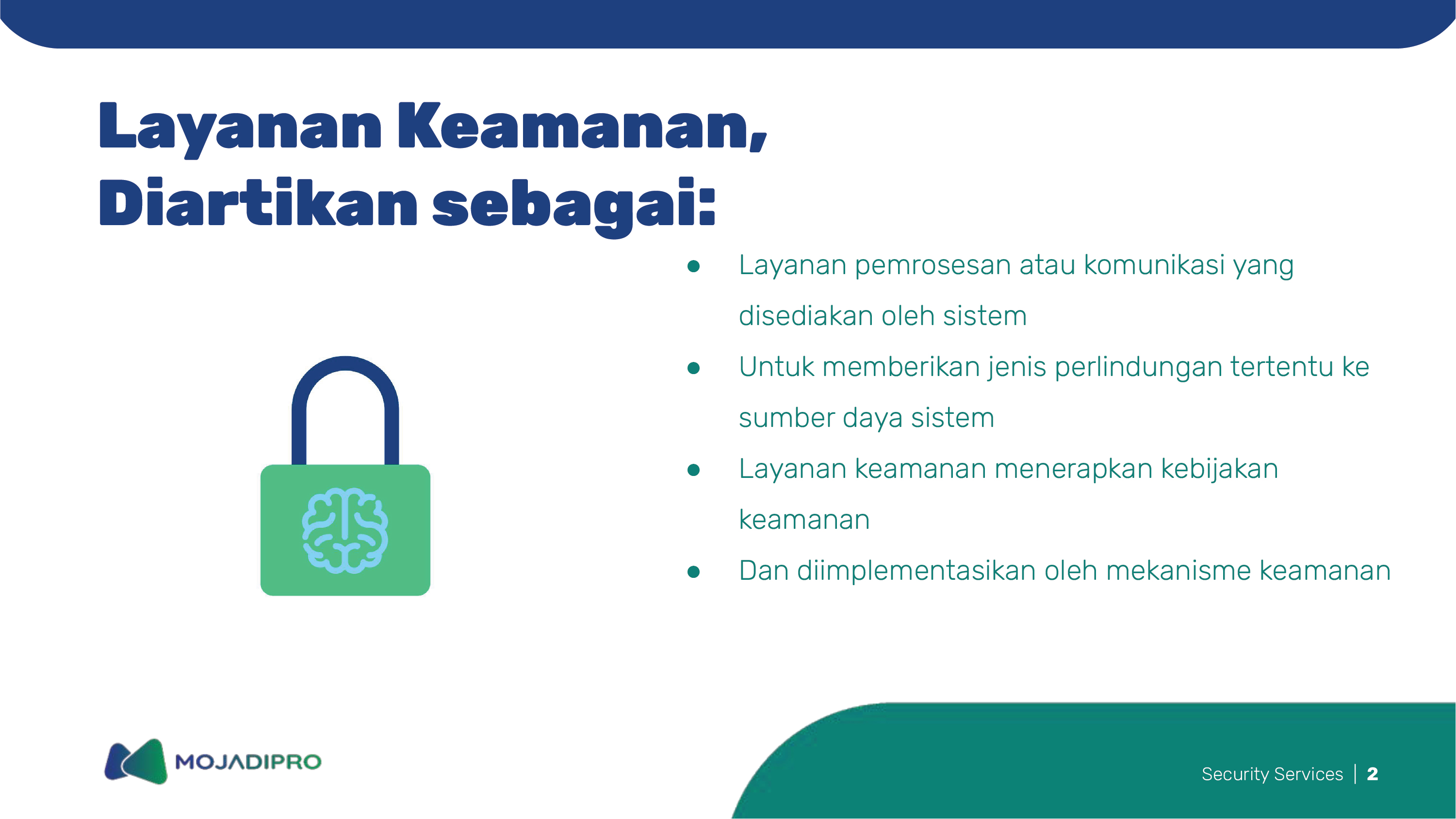 4.12 SECURITY SERVICES (LAYANAN KEAMANAN)